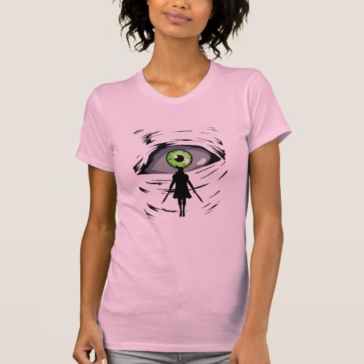 T-shirt Oeil vert guerrier classique (Devant)