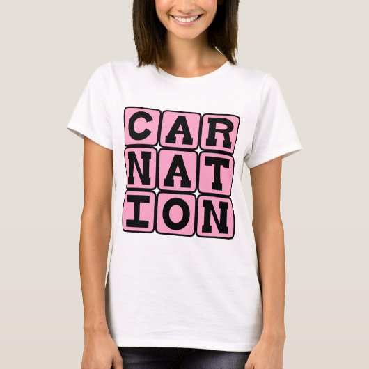 T-shirt Œillet, Fleur Rose (Devant)