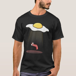 T-shirt Oeuf Abduction Bacon Amusant Alien OVNI Petit déje