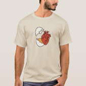 T-shirt Oeuf Coeur - Mini-T-shirt Anatomie Unisex (Devant)