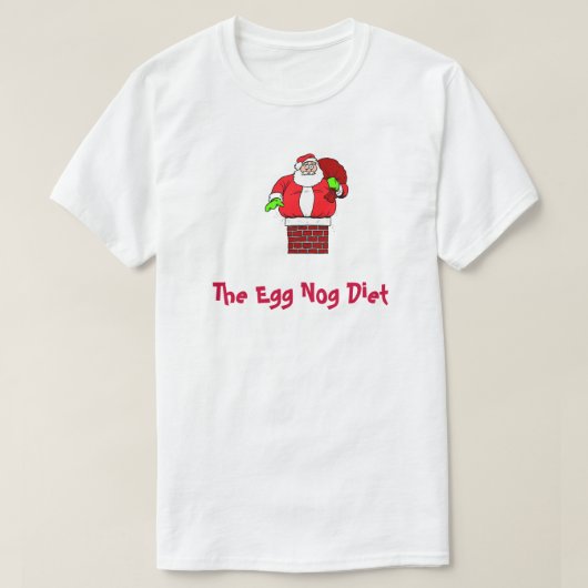 T-shirt Oeuf de Noël amusant Nog régime alimentaire gras P (Design devant)