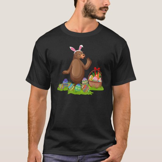 T-shirt Oeuf de Pâques Chasse Bunny Lion de Mer Pâques (Devant)