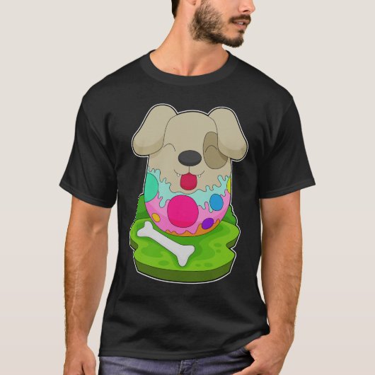 T-shirt OEuf de Pâques de chien (Devant)