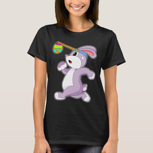T-shirt OEuf de Pâques de lapin Courir (Devant)