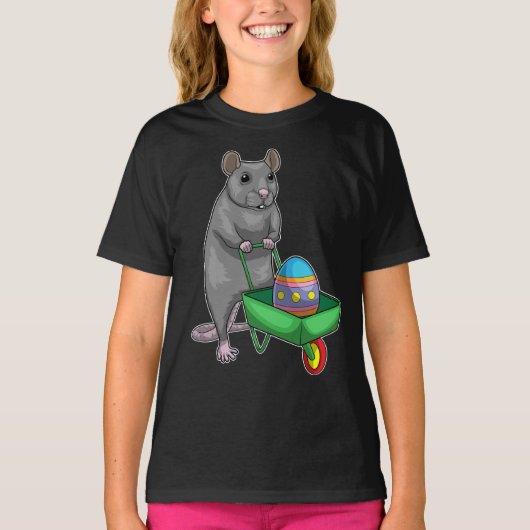 T-shirt OEuf de Pâques de Rat Épaule de Roue (Devant)