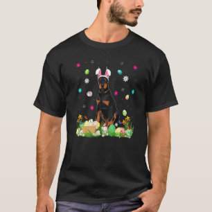 T-shirt Œuf de Pâques Doberman drôle de chien dimanche de