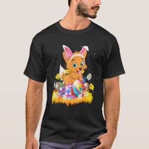 T-shirt Œuf de Pâques drôle Chien Corgi Gallois Dimanche d