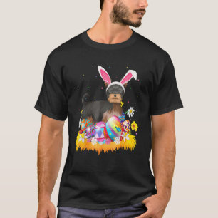 T-shirt Œuf de Pâques drôle  Chien Yorkie dimanche de Pâqu