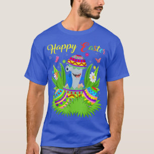 T-shirt Oeuf de Pâques Floral de l'Amant du requin Funny H