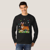 T-shirt Oeuf de Pâques Funny Rough Collie Chien dimanche d (Devant entier)