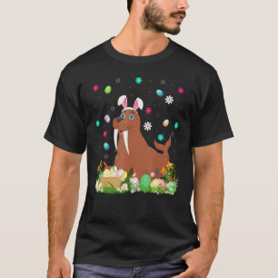 T-shirt Oeuf de Pâques Funny Walrus Dimanche de Pâques