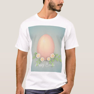 T-shirt Œuf de Pâques heureux et fleurs de marguerite