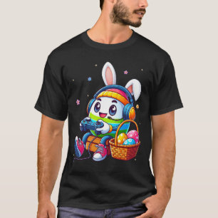 T-shirt Œuf de Pâques Jouant Au Jeu Vidéo Pour Les Garçons