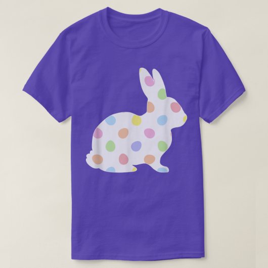 T-shirt Oeuf de Pâques Polka Dot Lapin Lapin (Design devant)