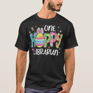 T-shirt Oeuf de Pâques Un Hobby Bibliothécaire Bunny Lover