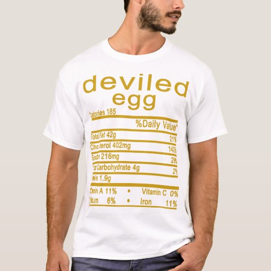T-shirt oeuf défiguré Nutrition Faits Thanksgiving (Devant)