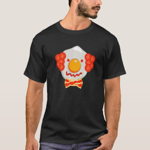 T-shirt Oeuf Frit Clown Avec Bacon Et Tomate