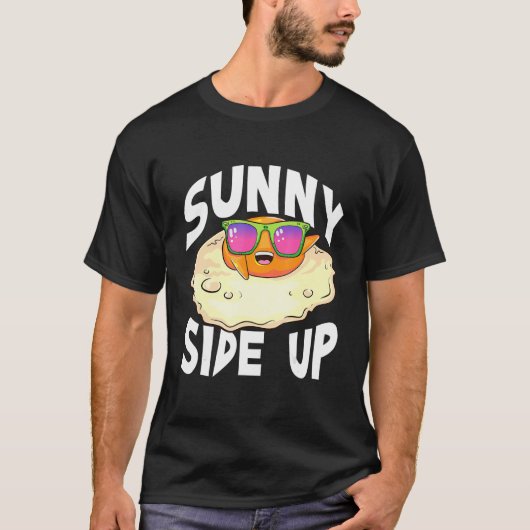 T-shirt Oeuf frit portant des lunettes de soleil Oeuf enso (Devant)