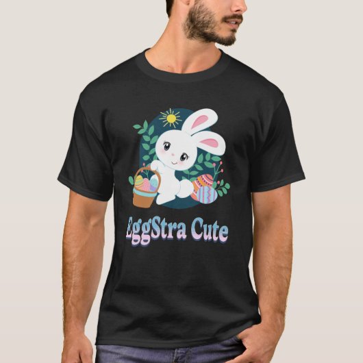 T-shirt Oeuf Stra mignon Pun de Pâques Dit Oeufs de Lapin (Devant)