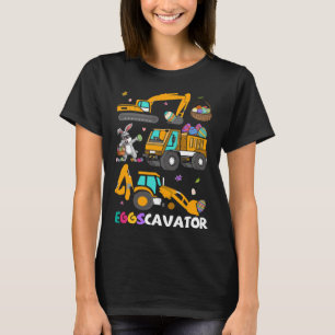 T-shirt Oeufs Cavateur Lapin de Pâques Excavateur Garçons