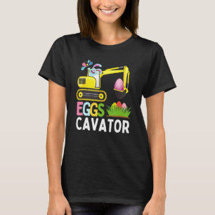 T-shirt Oeufs Cavateur Lapin de Pâques Excavateur Garçons