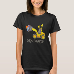 T-shirt Oeufs Cavateur Lapin de Pâques Excavateur Garçons