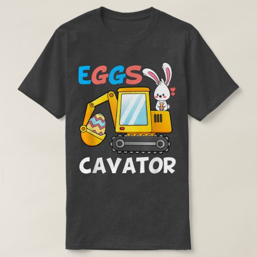 T-shirt Oeufs Cavator Bunny Excavateur mignon Jour de Pâqu (Design devant)