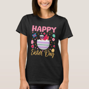 T-shirt OEufs colorés de lapin Chasse Joyeux Est