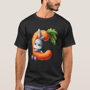 T-shirt Oeufs d'alphabet de Pâques ABCs Carotte Lettre C p
