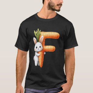 T-shirt Oeufs d'alphabet Pâques ABCs Carotte Lettre F pour