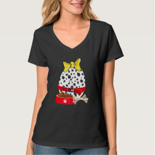 T-shirt Oeufs de lapin Chien Dalmatien Imprimer Lapin Drap
