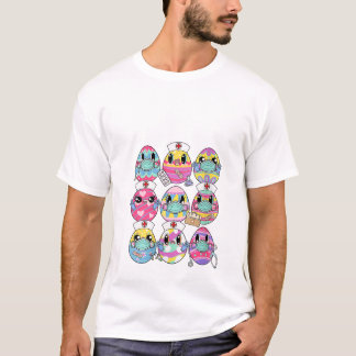 T-shirt OEufs de lapin colorés Pâques