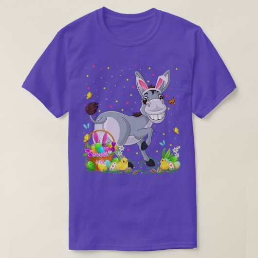 T-shirt OEufs de lapin de Pâques Chasse âne Aigle de Pâque (Design devant)