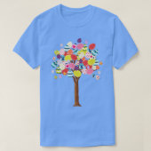 T-shirt Oeufs de Pâques Arbre mignon Avec Oeufs de Lapin d (Design devant)