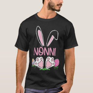 T-shirt Oeufs de Pâques Bunny Nonni Correspondant Famille 