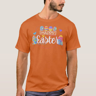 T-shirt Oeufs de Pâques colorés Filles Femmes