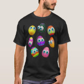 T-shirt Œufs de Pâques de dessin animé mignons et drôles (Devant)
