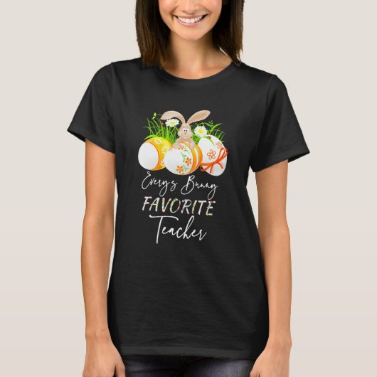 T-shirt Oeufs de Pâques Drôle Chaque S Bunny Professeur Fa (Devant)