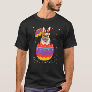 T-shirt OEufs de Pâques Français Chien lapin