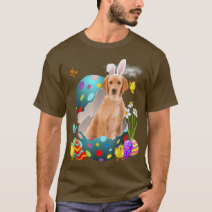 T-shirt Oeufs de Pâques Golden Retriever Bunny Chien Papa