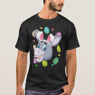 T-shirt Oeufs de Pâques Lapin Oeil Ourne Face âne dimanche