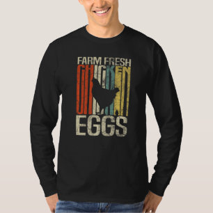 T-shirt Œufs de poule frais des agriculteurs grunge rétro