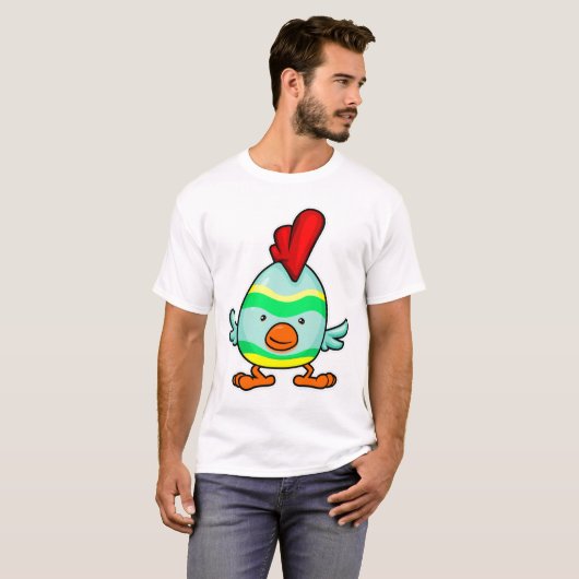 T-shirt OEufs de poussin rayés (Devant entier)
