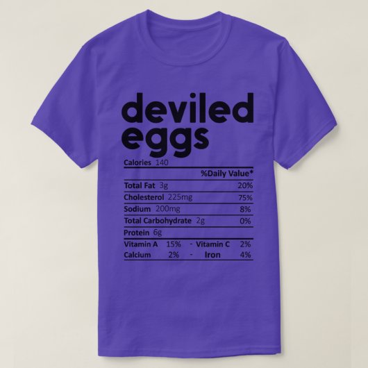 T-shirt OEufs Dévastés Valeur nutritive Don Drôle Thanksgi (Design devant)