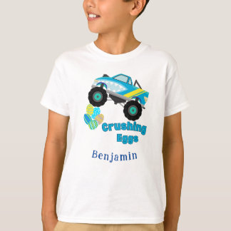 T-shirt Oeufs écrasants de Pâques Camion bleu Enfants