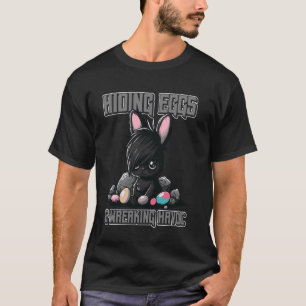 T-shirt Œufs et ravages drôle Emo Lapin de Pâques gothique