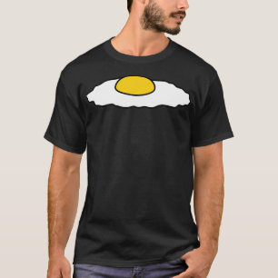 T-shirt oeufs frits délicieux cuisine de faim torréfié din
