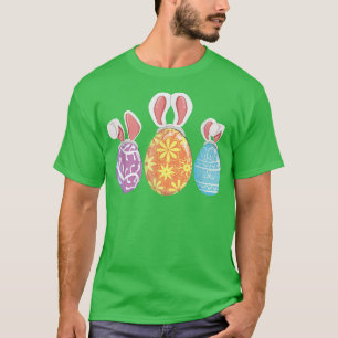 T-shirt Oeufs Pâques mignons Lapin Animal Oreilles lapin J