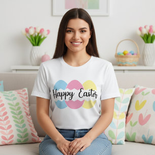 T-shirt Oeufs Pastel colorés Joyeux Pâques