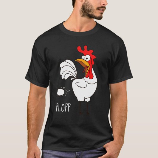 T-shirt Oeufs Plopp Poulets de serre (Devant)